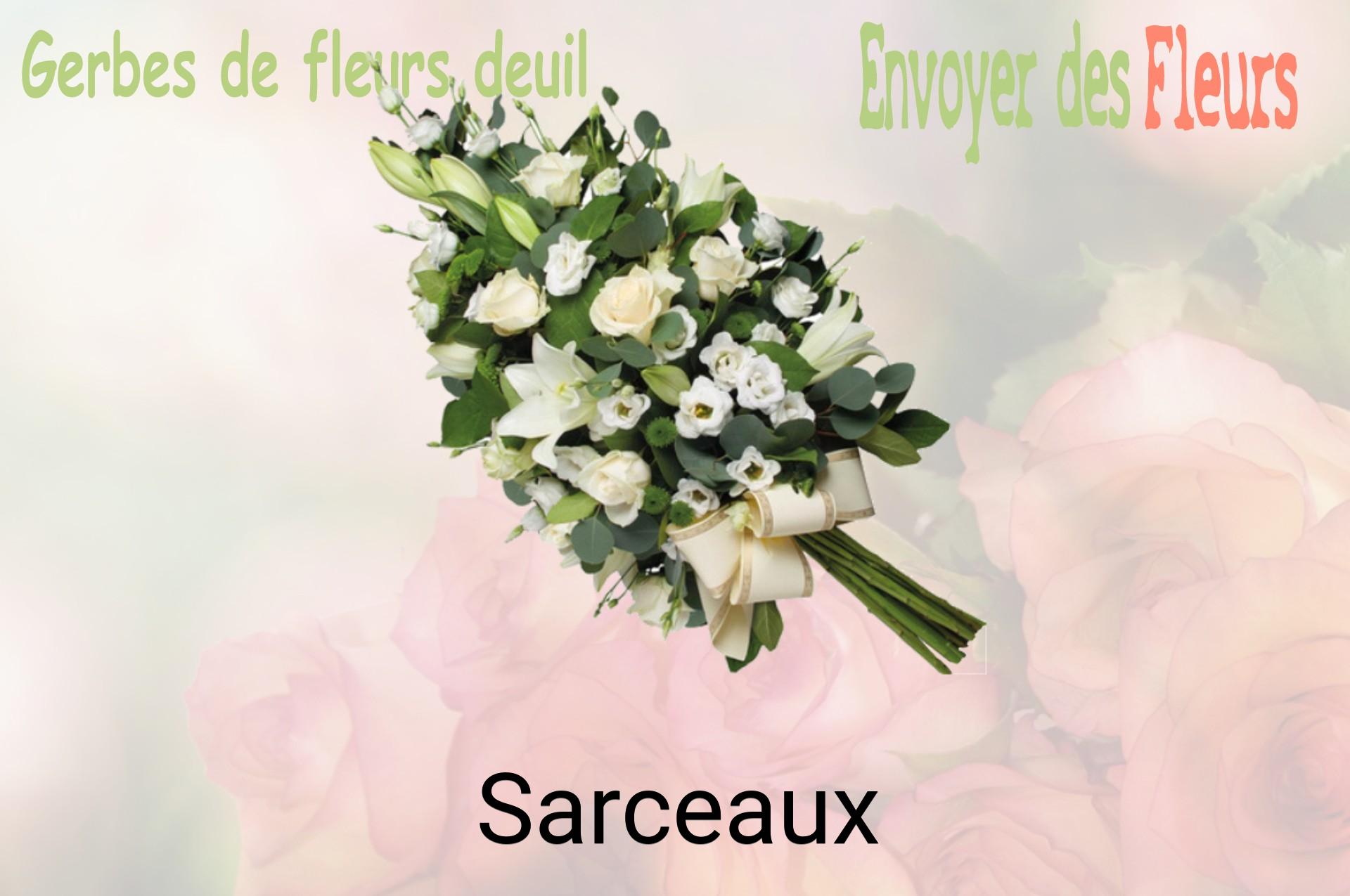 Gerbe de fleurs de deuil livrée à Sarceaux